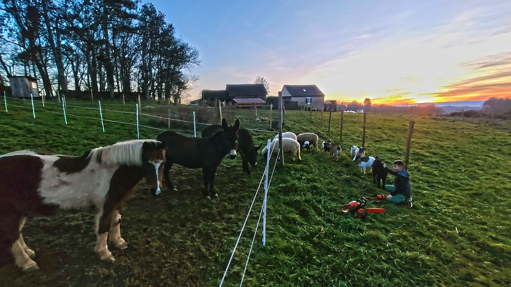 Coucher de soleil aux chabannes